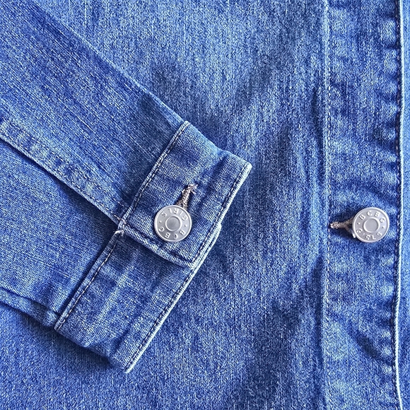 BCBG Girls Denim Jacket L (14/16) π Soft Stretchy Jean Jacket β Trendy & Comfy! - Picture 6 of 11